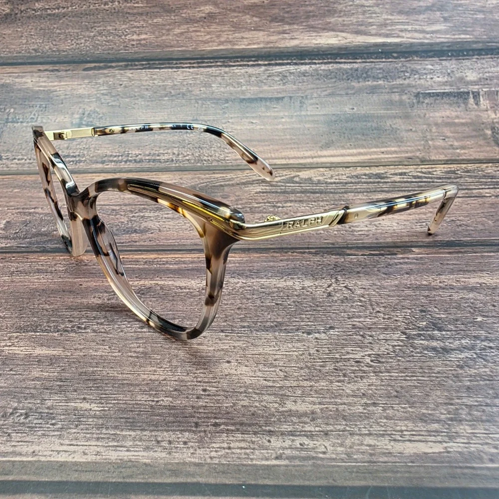 Ralph Lauren RA5203 1463/13 Brown Tortoise Gold Cat Eye Eyeglass Frame 54-16-135